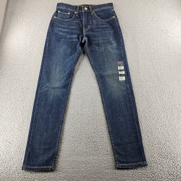 Levis 512 Jeans Mens 28x30 Blue Flex Slim Taper Stretch Denim Pants Distressed - Picture 1 of 16